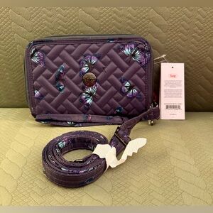 Lug Quickstep Butterfly Gray Convertible Wallet NWT’s